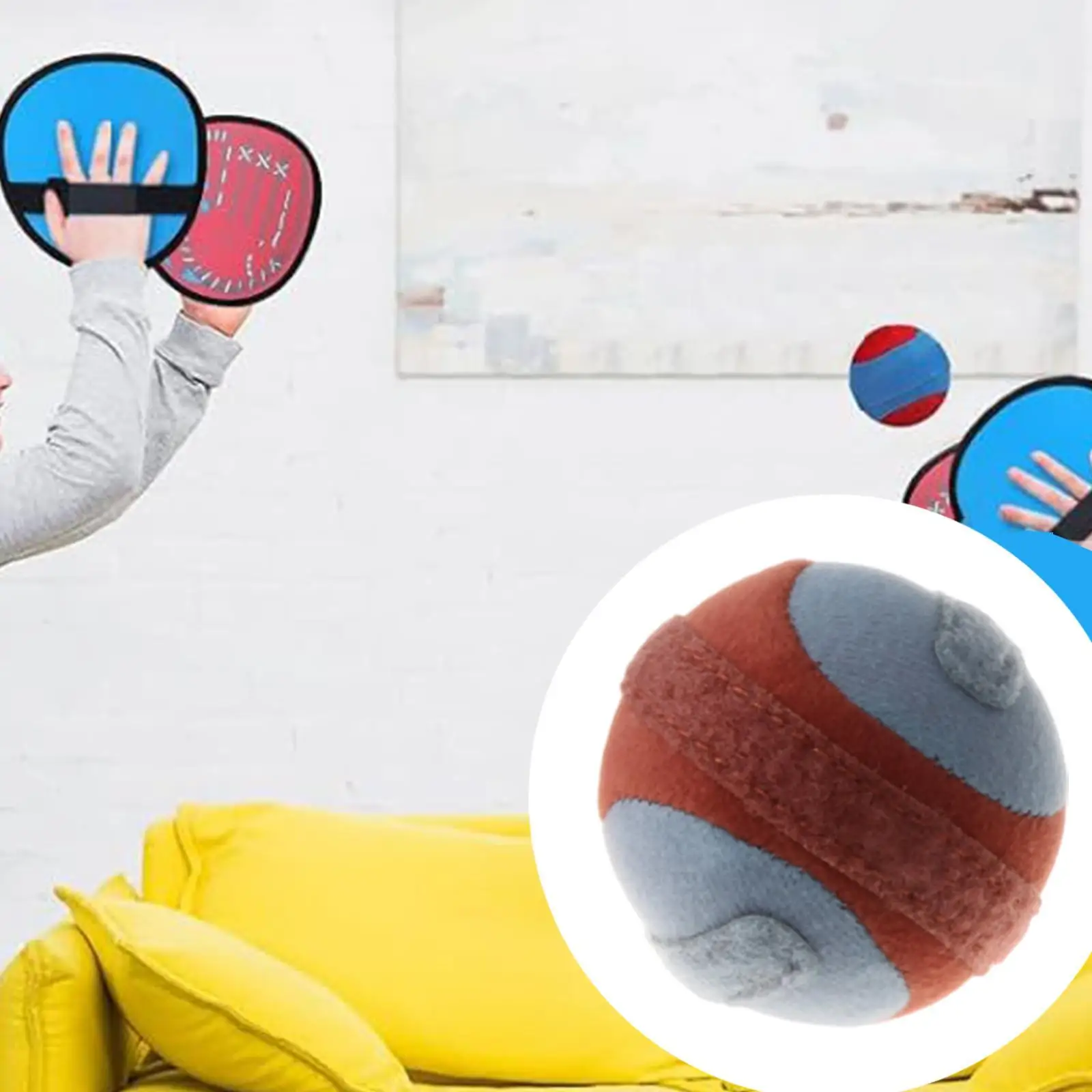 Toss and Catch Game Outdoor Toy Kindergarten Sports Sticky Ball Game Baseball Glove Sticky Glove Paddle Ball Game Yard Game