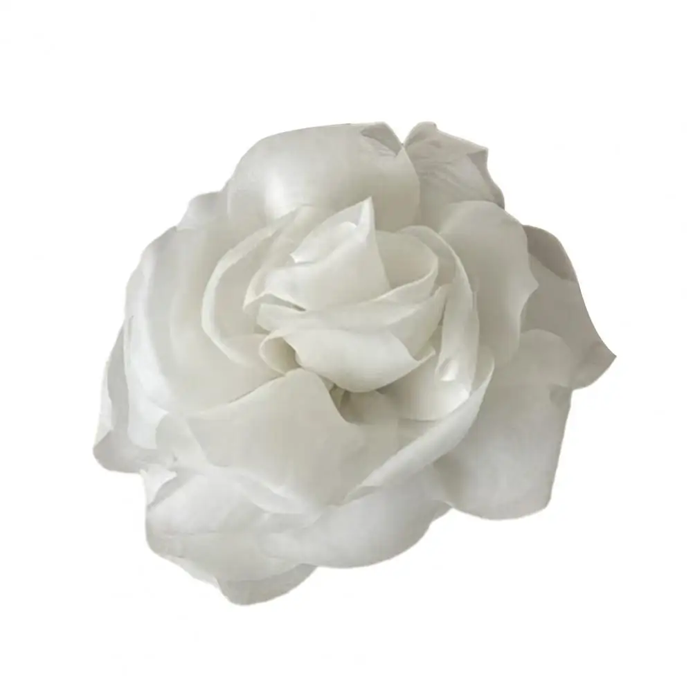 Strong Hold Hair Clip 3d Flower Hair Claw Mesh Yarn Texture Shark Clip Versatile Date Hair Accessory for Women Girls Claw Clip