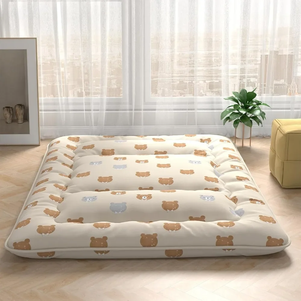 

Floor Mattress Futon Mattress, Roll Up Mattress Tatami Mat with Washable Cover and Carry Bag