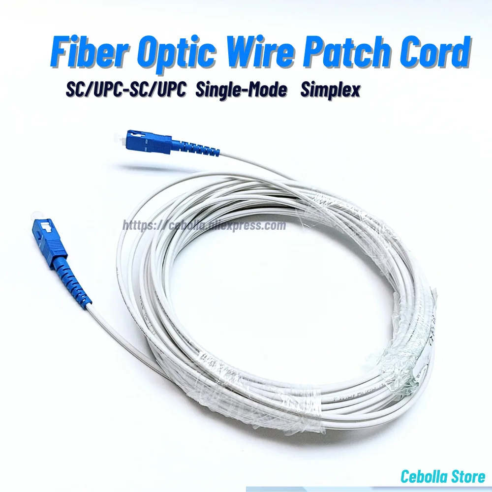 

10 м 20 м 30 м 50 м FTTH падение кабеля патч-корд SC-SC UPC симплекс одномодовая оптоволоконная перемычка для улицы