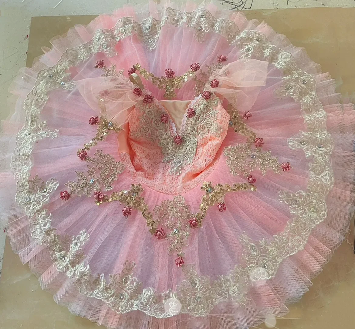 Sleeping Beauty Variation Professional Ballet Tutu Pink Peach Yagp The Nutcracker Classical Pancake Ballet Platter Tutu Costumes