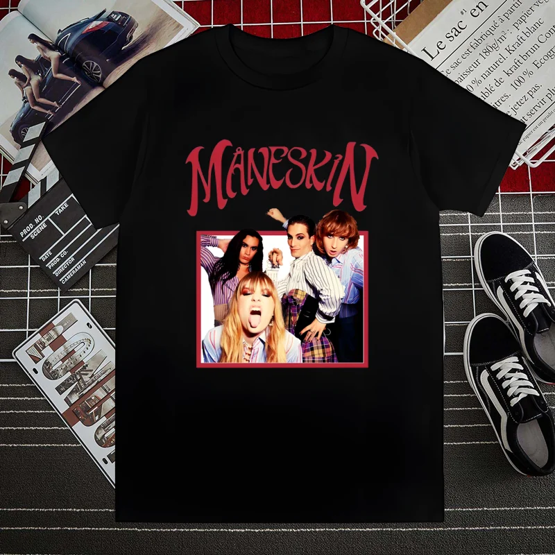 

Футболки Maneskin, мужские модные летние футболки, футболка в стиле хип-хоп для девочек, футболки с принтом, уличная одежда, забавные футболки в стиле Харадзюку
