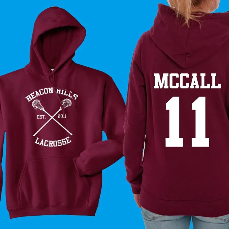 Teen Wolf Hoodie Beacon Hills Lacrosse Hoodie Stilinski 24 Retro Teen Wolf Hooded Sweatshirt Lahey McCall Hale Teen Wolf Hoodies