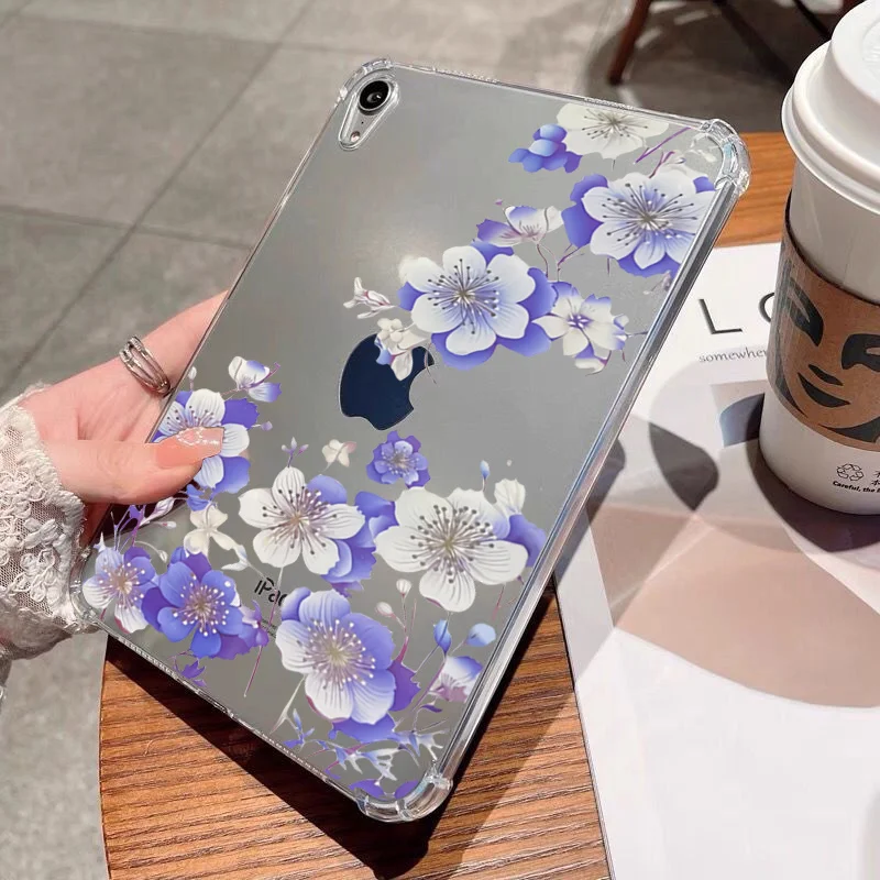 Soft Pale Flowers Cover for iPad 10th Generation iPad Pro 11 iPad 10.2 7th 8th 10.5 9th Gen Cover for iPad Air 5 4 10.9 Case