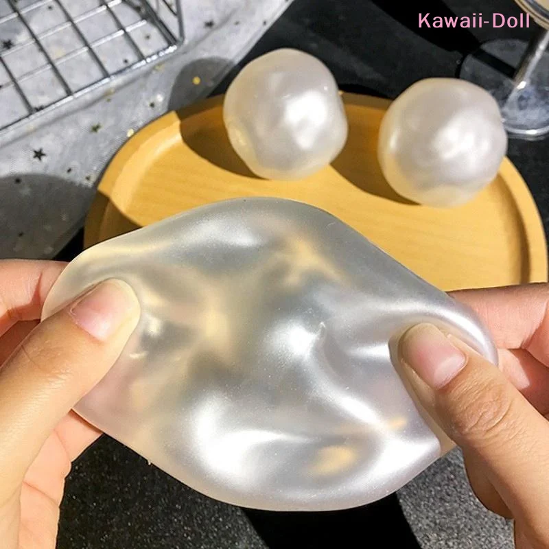 [DO]1Pcs Stress Ball Moldable Pearl Coconut Oil Squeeze Toy Slow Rising Decompression Sensory Toys[DO]
