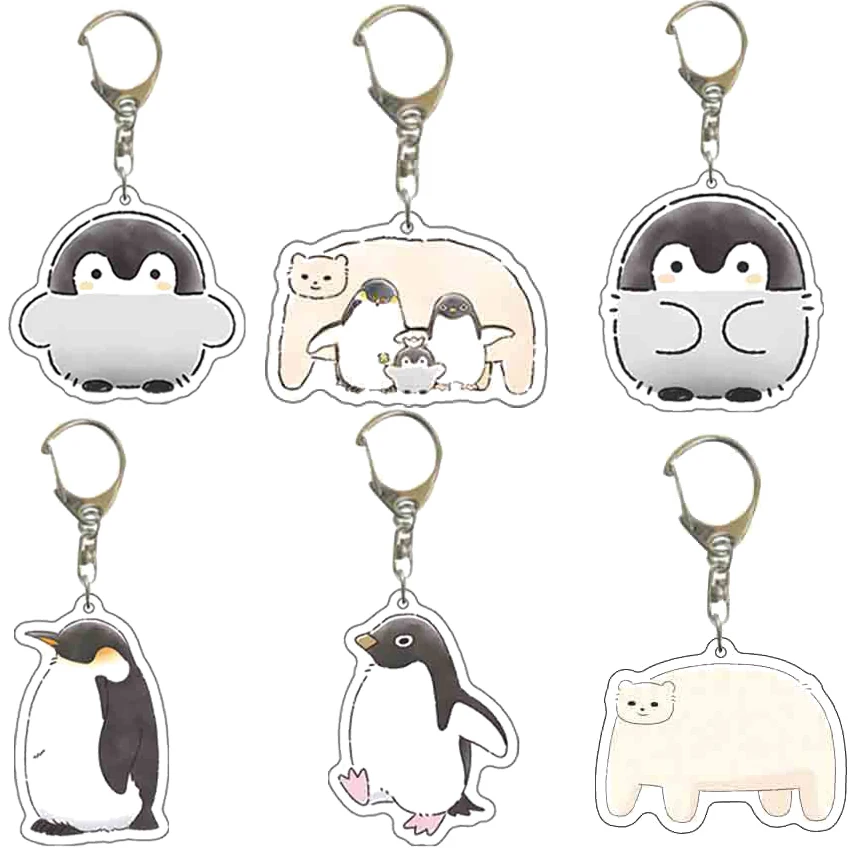55MM Anime Koupen Chan ‌   Figur Adélie Pinguin ‌   Herr Eisbär ‌   Böser Langschwanztit ‌   Acryl-Schlüsselanhänger Niedliche Geschenke