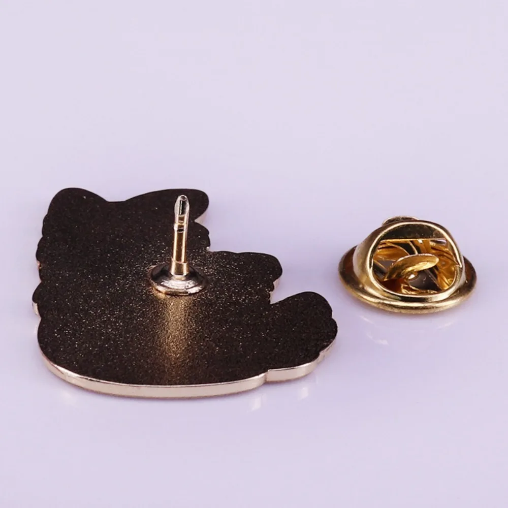 Gorgeous Shiny Floral Wolf Metal Enamel Brooch Dark Wild Animal Poison Bloom Lapel Pin Backpack Clothing Decor Accessory