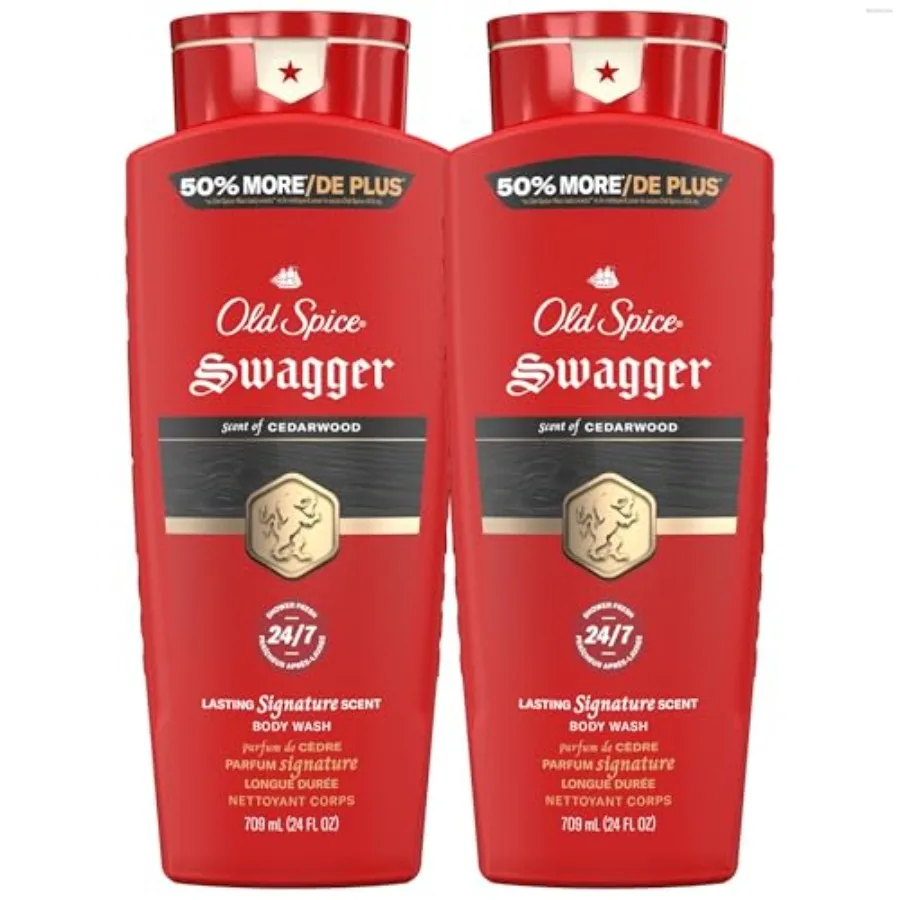 Old Spice Body Wash for Men, 24/7 Shower Fresh, Refreshing Clean with Moisturizing Formula, Long-Lasting Fragrance, Red Collect
