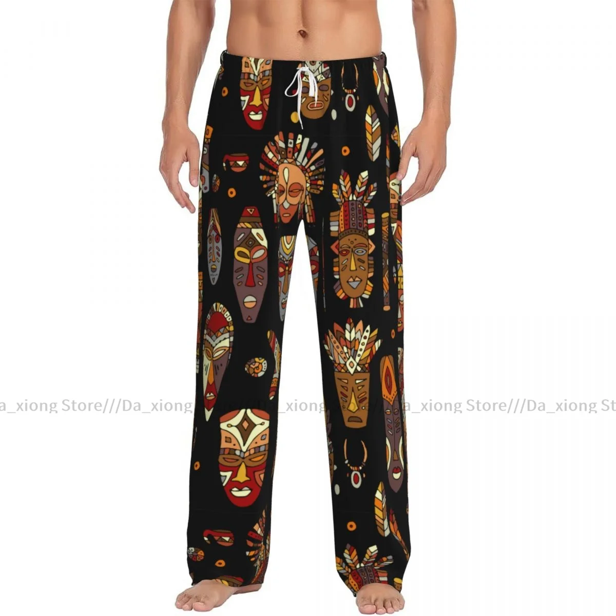 Tribal Mask Ethnic Mens Pajamas Pyjamas Pants Lounge Pants Sleep Bottoms