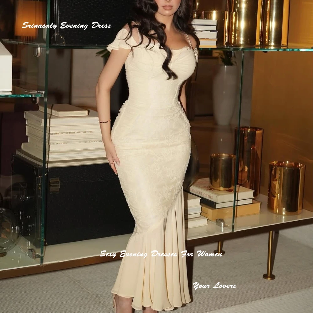 

Light Champagne Customized Evening Dresses For Sexy Women Cocktail Party Gowns Elegant Lace Bodice Ruffles Prom Dress Formal