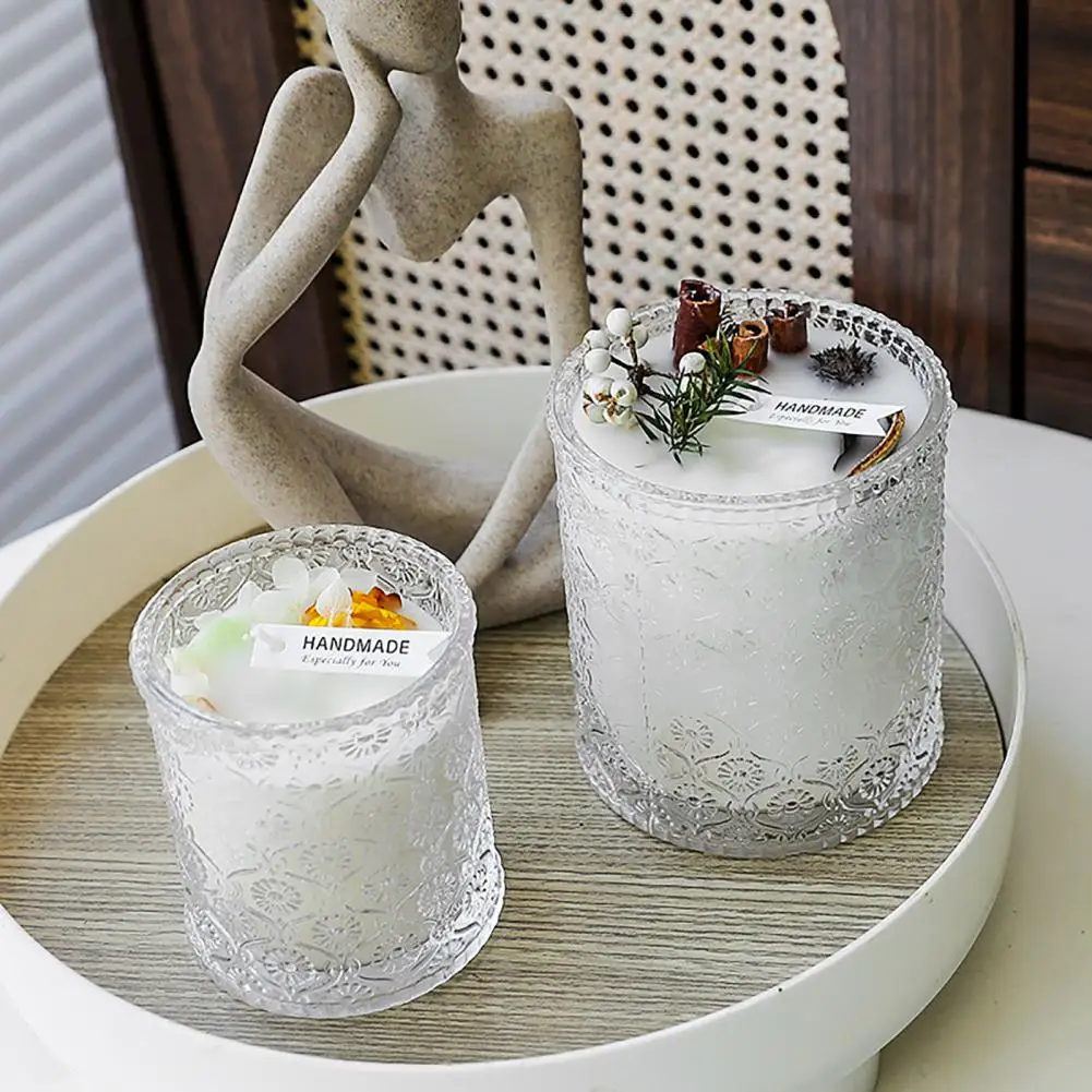 Pen Holders Large Glass Jar with Lid Transparent Thick Glass Bottle Dry Food Storage Candy DIY Crafts Jewelry