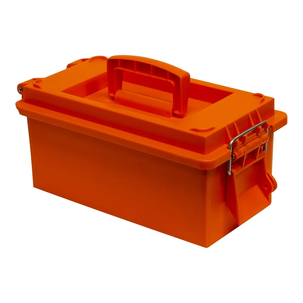 Heavy Duty Utility Dry Box Storage Container with Locking Latch Stackable Design Outdoor Camping Fishing Tools Gear