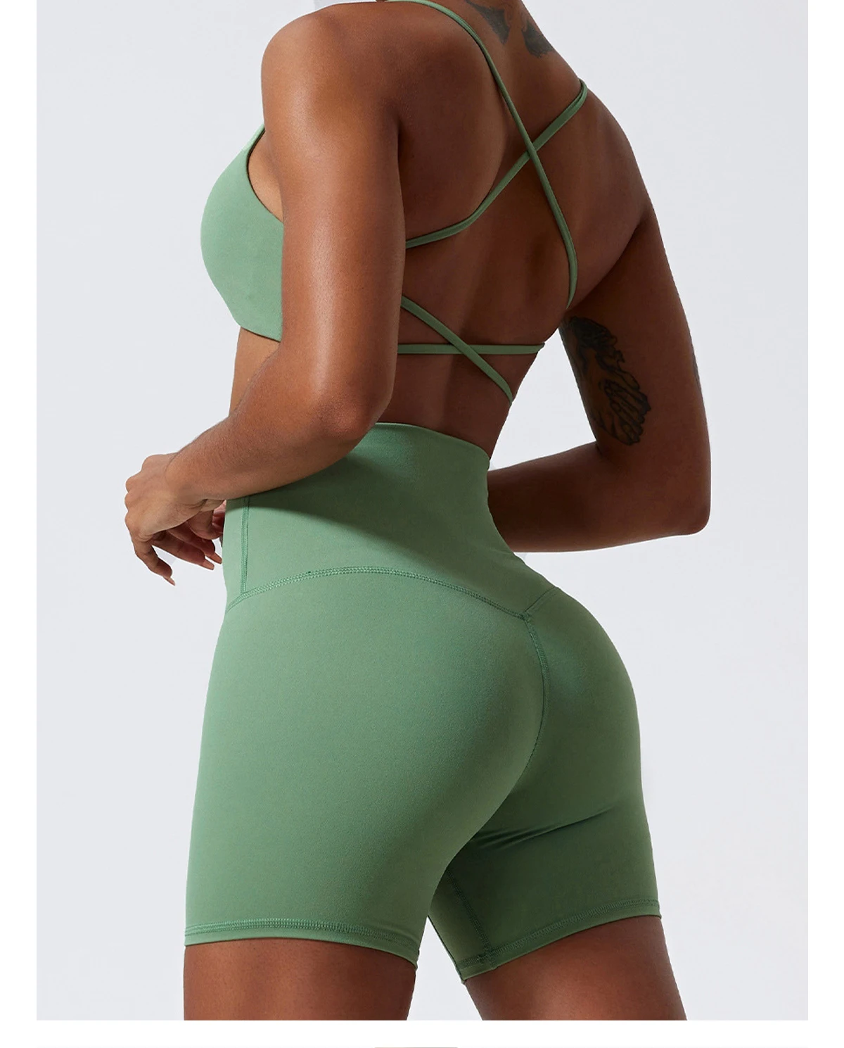 Hearuisavy Sommer Damen Sport-BH Unterwäsche Sportbekleidung Gym-Top Yoga-Kleidung Atmungsaktiv Schnelltrocknend Lauf-Pilates-Fitness-Top – Detail 14