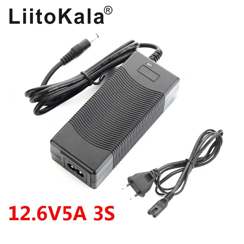LiitoKala-cargador de batería de polímero de litio, adaptador de corriente de 1-5 piezas, 12,6 V, 3A, 5A, 18650 V, 12. 6v1a, cambiador de luces completo