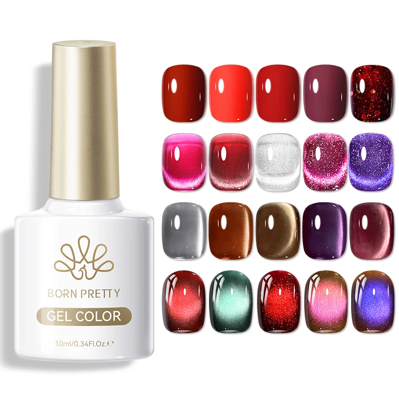 

BORN PRETTY 10 мл Красный Sparing Sequins Cat Магнитный гель-лак для глаз HEMA TPO Бесплатная стеклянная бусина Кристалл Полуперманентный замачиваемый UV Ge