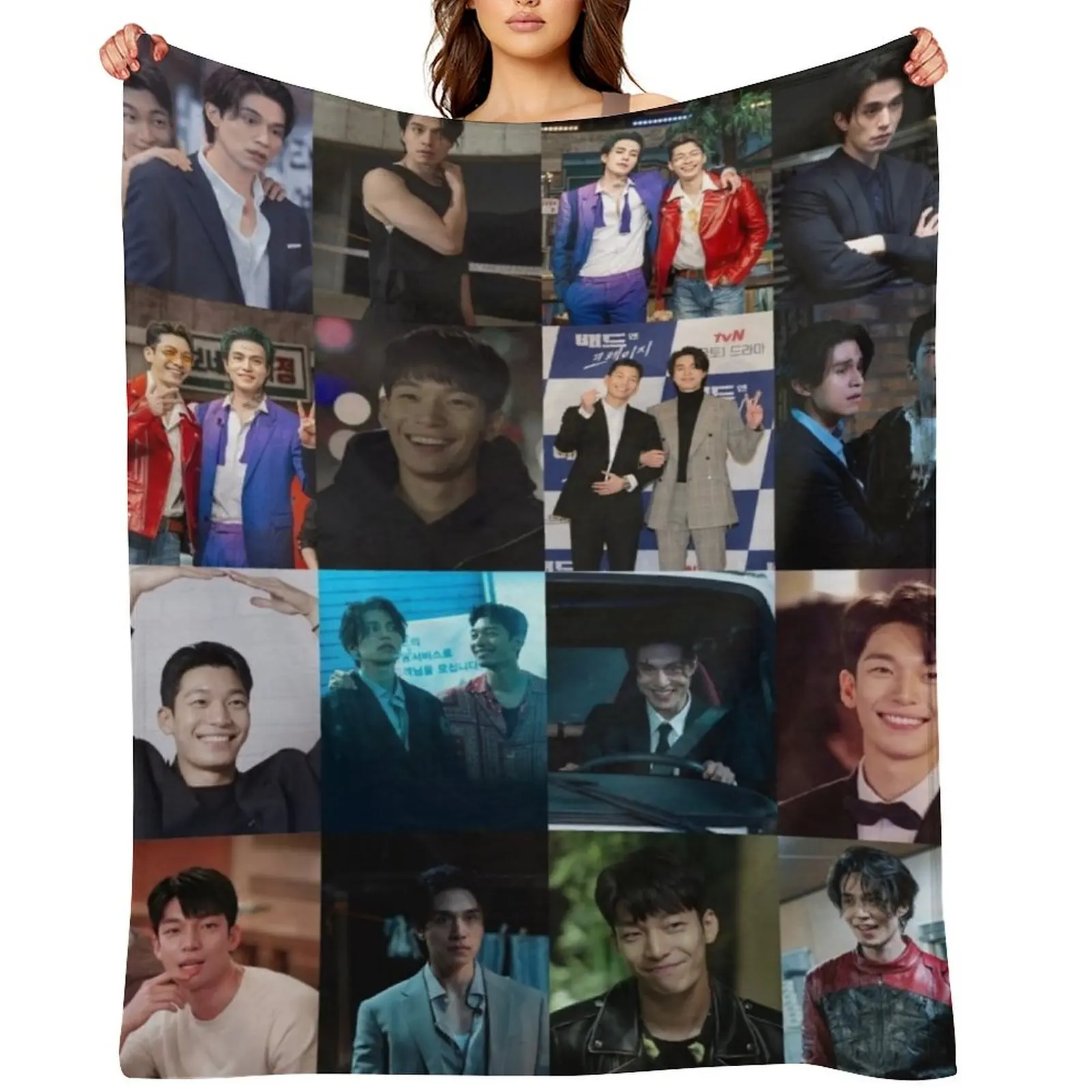 

Lee Dong Wook and Wi Ha Joon Throw Blanket decorative Nap Summer Luxury Brand Blankets