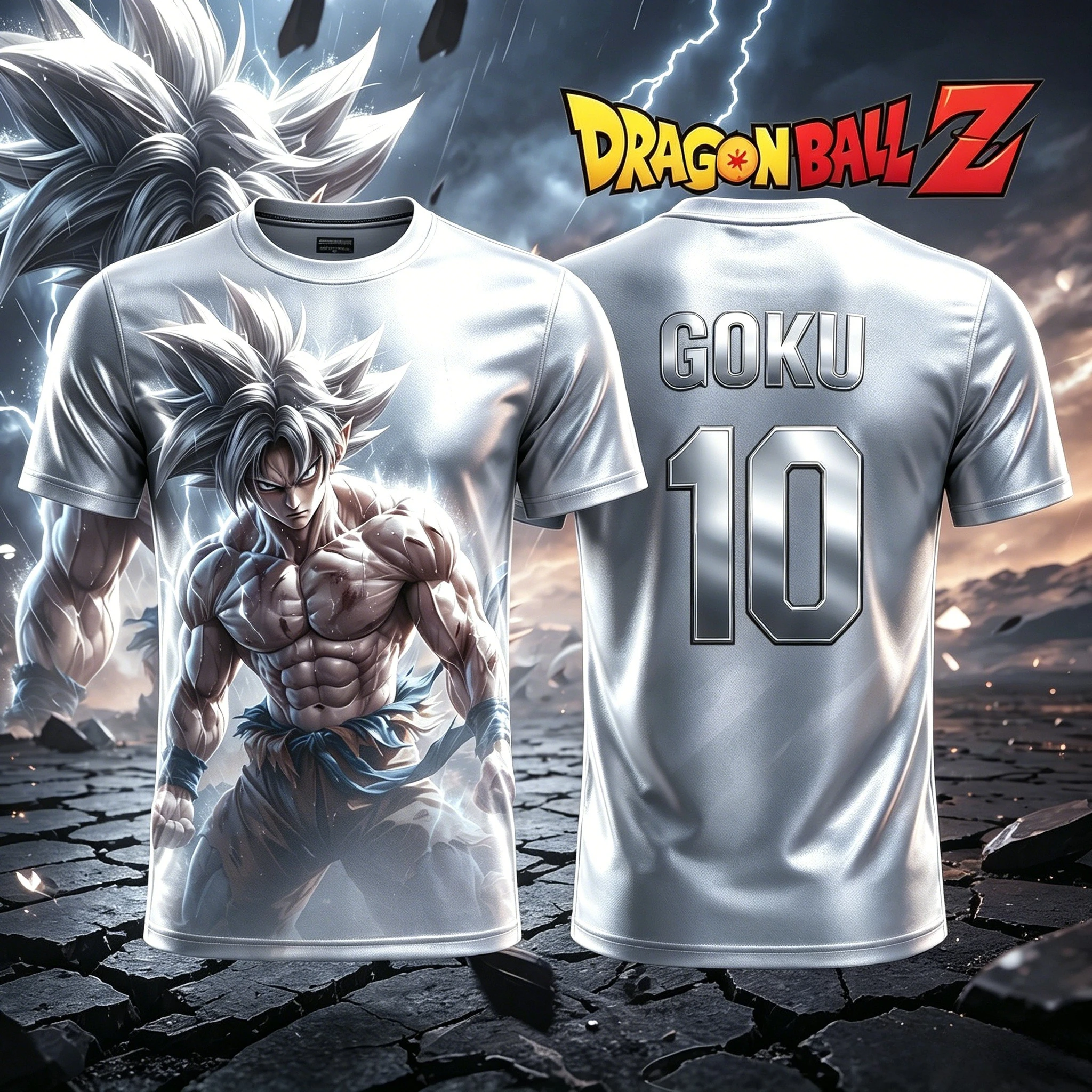 2026 New Adult Men's Dragon Ball NO.10/7 Goku 3D Printed Football Jersey T-Shirt Kids Anime T-Shirt Special Kids Jersey Y2k