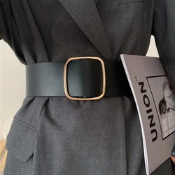 Cinturón de corsé negro ancho para mujer, cinturones de talla grande para mujer, cinturilla grande para cejas de alta calidad, accesorio de vestido sin Pin