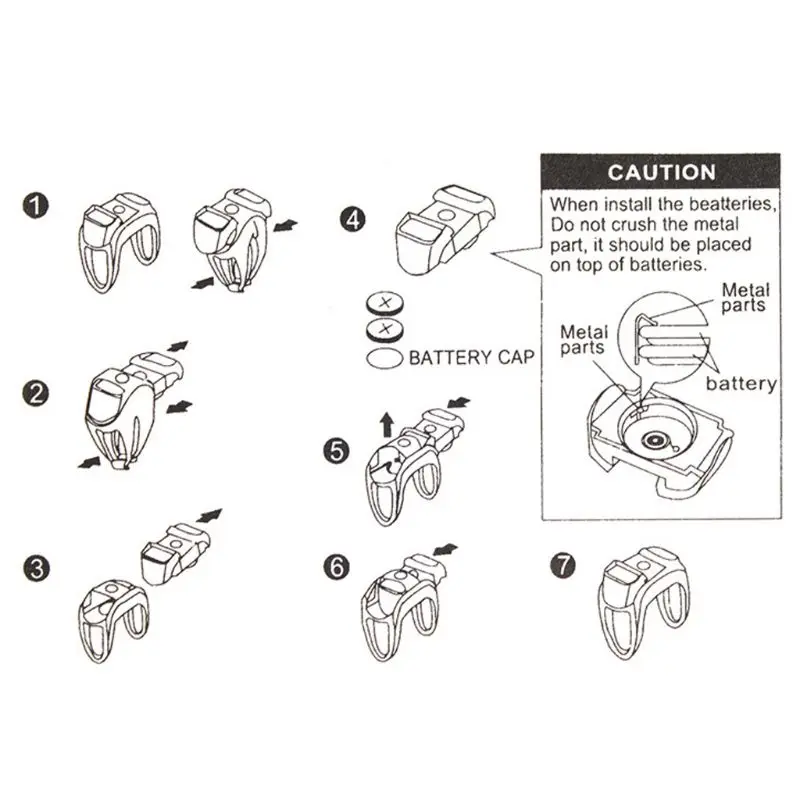 Luz noturna para carrinho bebê, 2 peças, com função alarme, luz advertência silicone à prova d'água, aviso luz