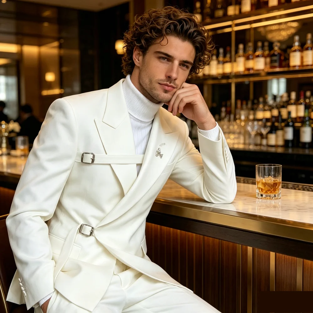 

Men's Wedding Tuxedo Suits Blazers Formal Smoking Attire Elegant Homme Moda Traje Do Noivo New in