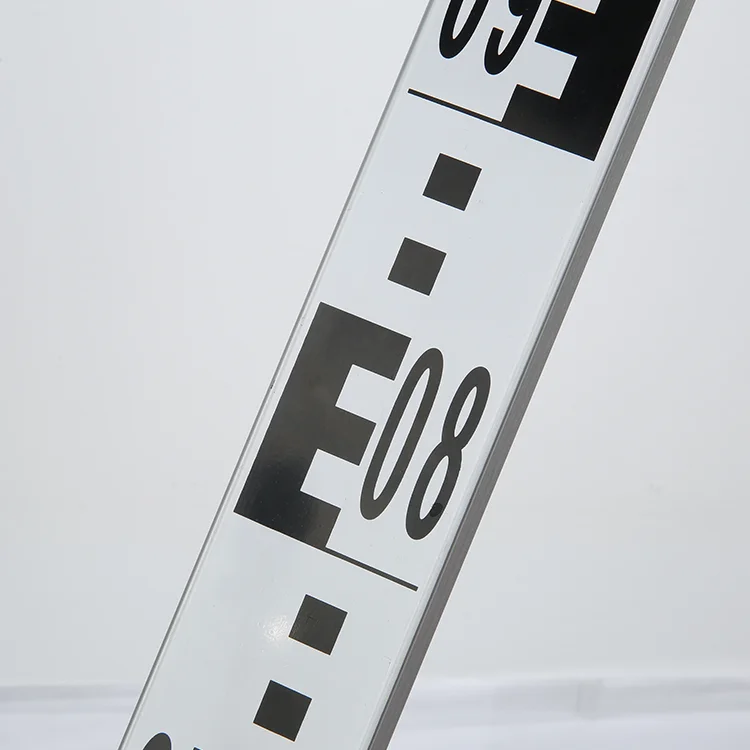 SC-5L 5meters Aluminium Survey Leveling Staff Rod 5 Sections Invar Barcode for Precision Level Measuring Instruments