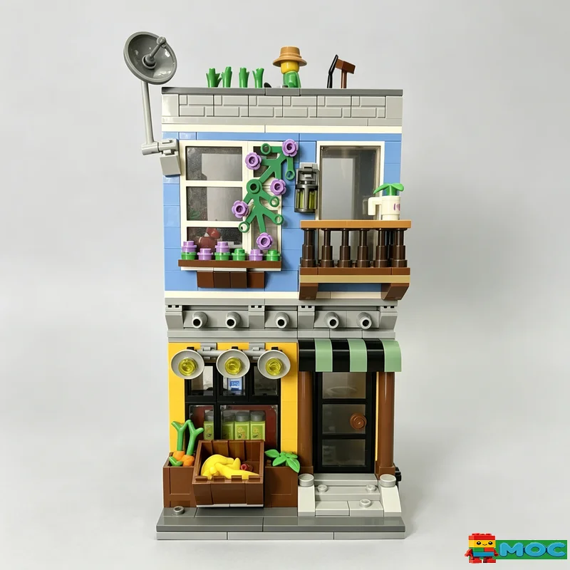 533 Parts MOC Modular City Street Grocery Store Building Blocks House Model DIY Educational Assembly Toy Birthday Popular Gifts