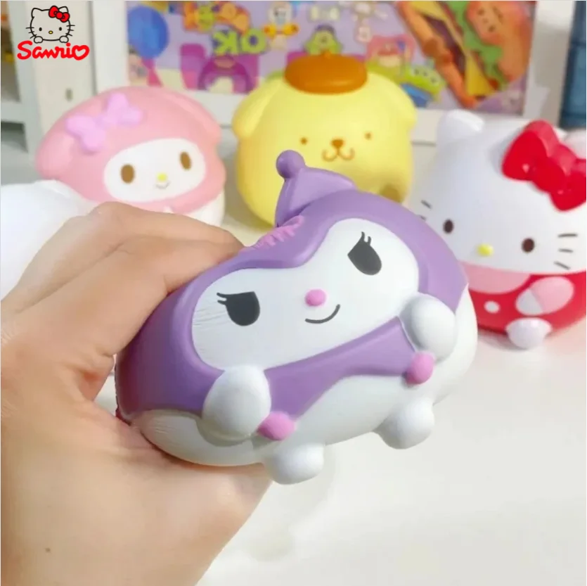 

2026*5pcs Kawaii Hello Kitty Stress Tabas Soft Kuromi Cartoon Free Stuff for Boys Girls Pocket Pushy Squeeze Fidget Toys
