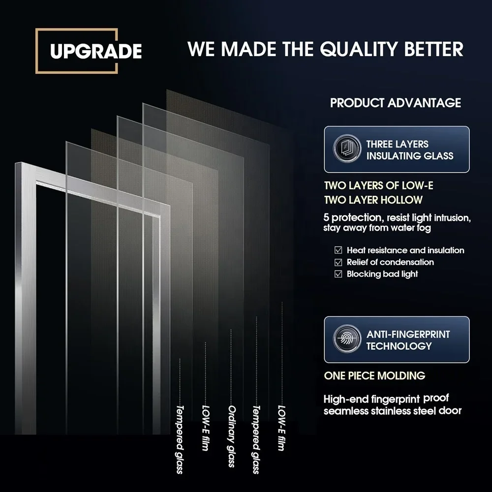 140L 53 Bottles Fan Cooling Custom Wine Cellar Built-in Wine Refrigerator For Home