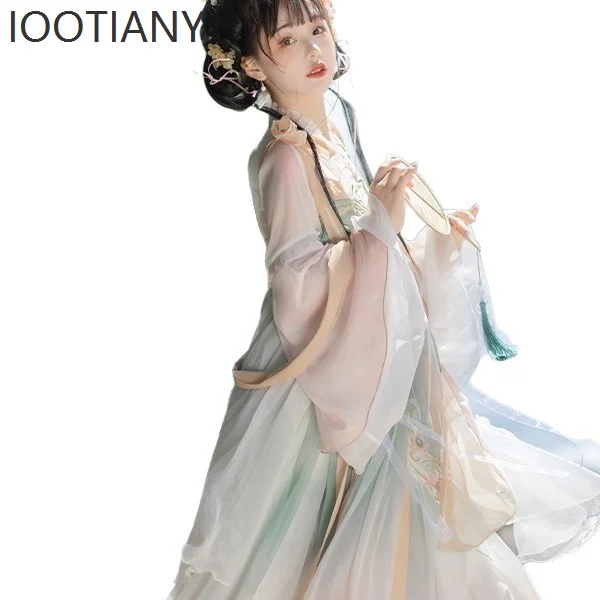 Embroidered Hanfu Dress Tang Dynasty Retro Hanfu Role Playing Costume Gradient Hanfu Carnival Party Stage Performance Dress 2025 - Image 5