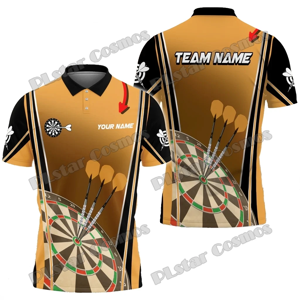 Darts Multicolor Option Customized Name And Team Name 3D Printed Fashion Men's Polo Shirt Summer Unisex Casual Polo Shirt PO94