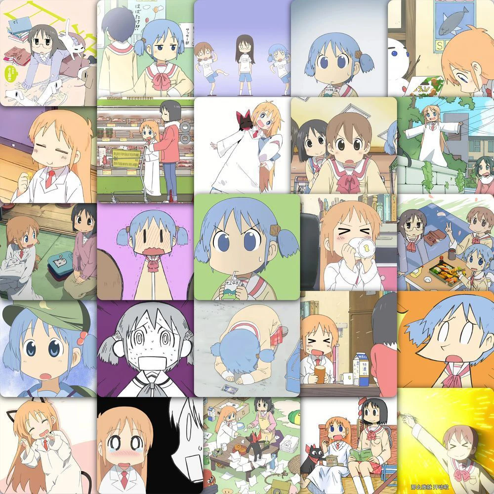 

10/30/59pcs Nichijou Anime Stickers Girls Aioi Yuuko Sticker Laptop Scrapbooking Luggage Shinonome Nano ‌Naganohara Mio Decals