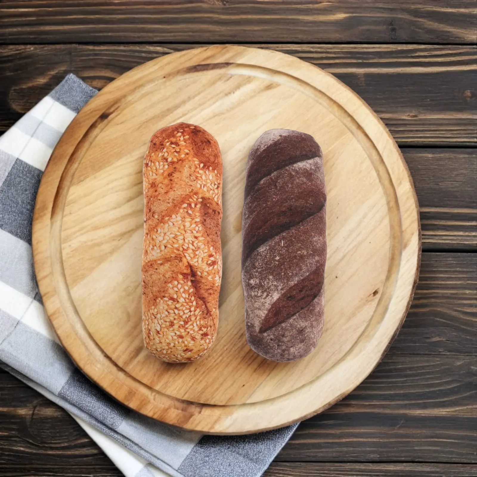 

Набор из 5 мягких подушек в форме хлеба: уютные декоративные подушки для дома, дивана, кровати, офиса, путешествий, реалистичные подушки-валики в форме еды для поясничной поддержки