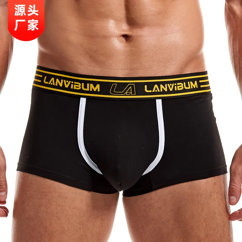 Lanvibum LA648 Boxer Homme Calzoncillos Hombre Sexy Mens Lycra Cotton Roupa Masculina Boxer Uomo трусы мужские секси