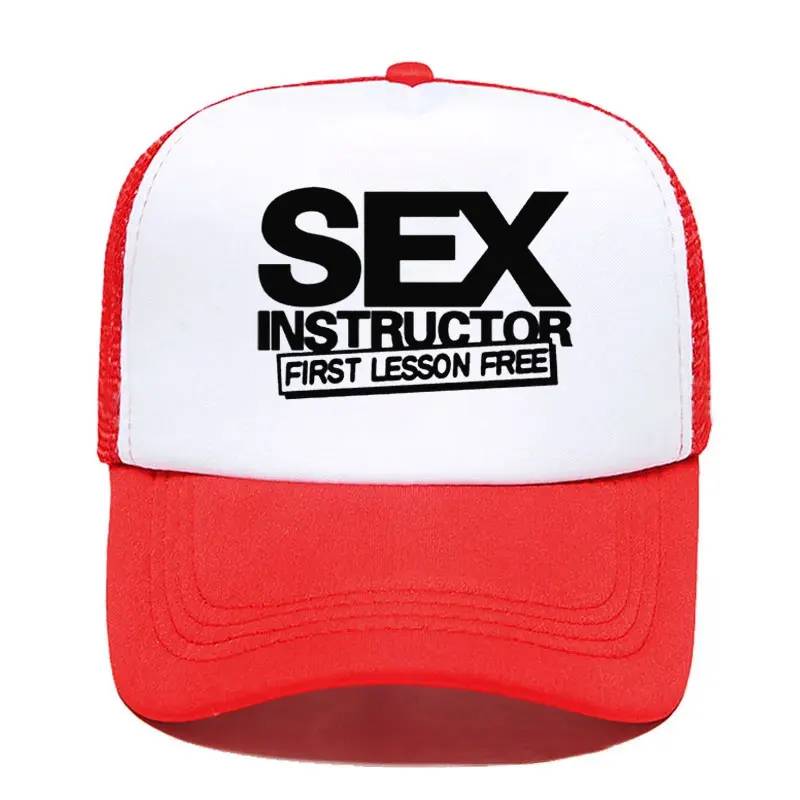 Sex Instructor Funny Creative Baseball Cap Men Women Parent-child Hats Mesh Visor Outdoor Adjustable Caps moto gp baseball cap