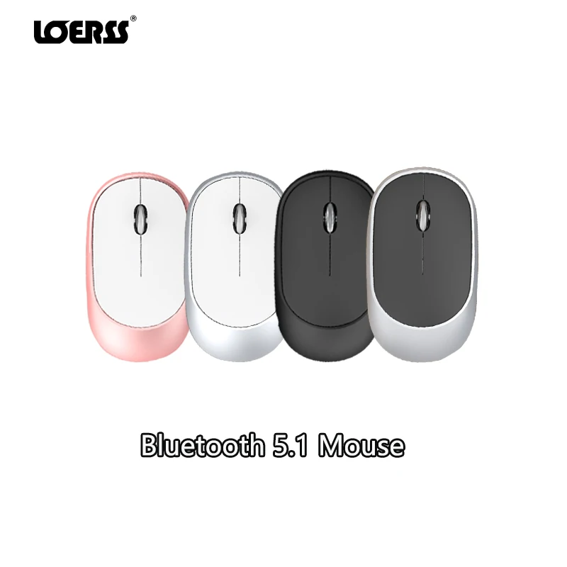 LOERSS 2.4GHz Bluetooth Mute Mouse Dual Mode Ergonomic Mice 1600 Dpi Rechargeable Mouse Gaming Office Study Mouse for PC Laptop