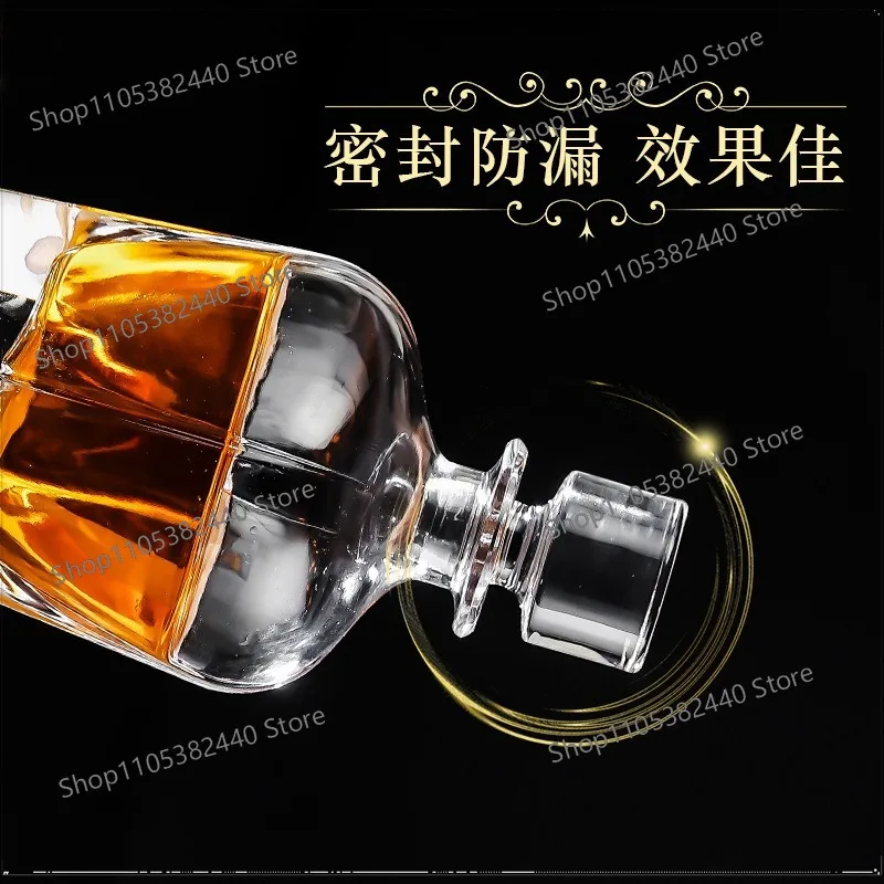 European thickened glass wine set Crystal wine bottle Bar whiskey liqueur bottle Wine bottle