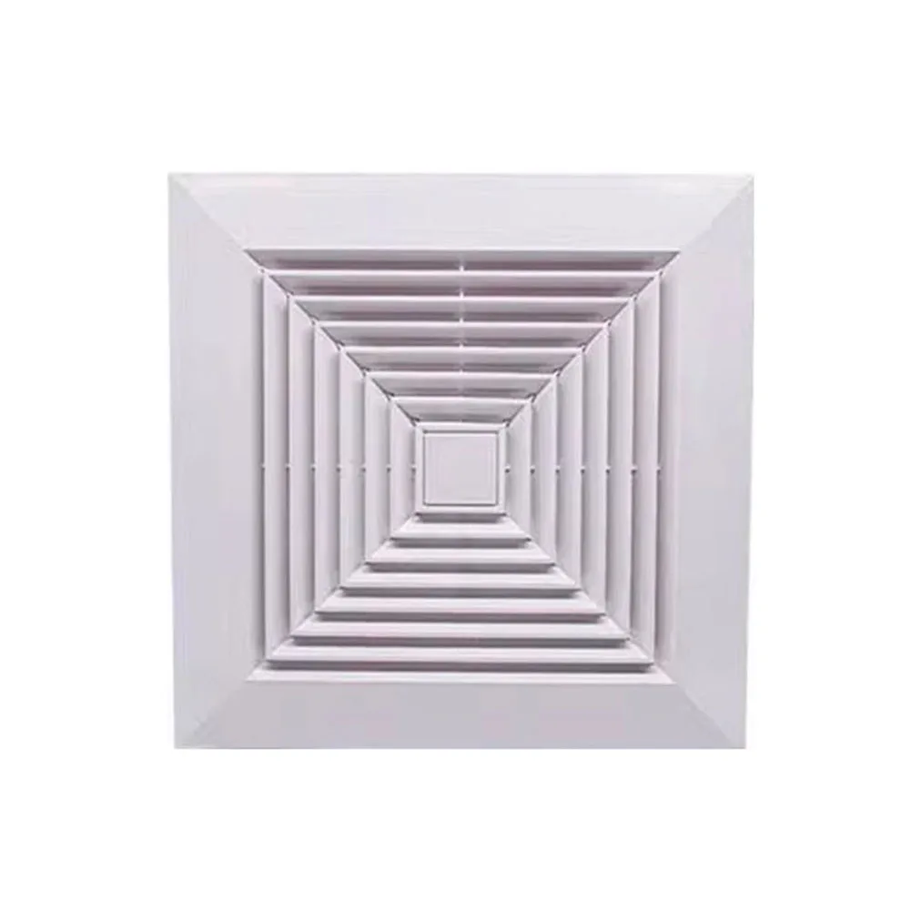 Square Vent Diffuser for HVAC Systems with Snap In Spring Design Reliable Performance in Residential and Commercial Settings