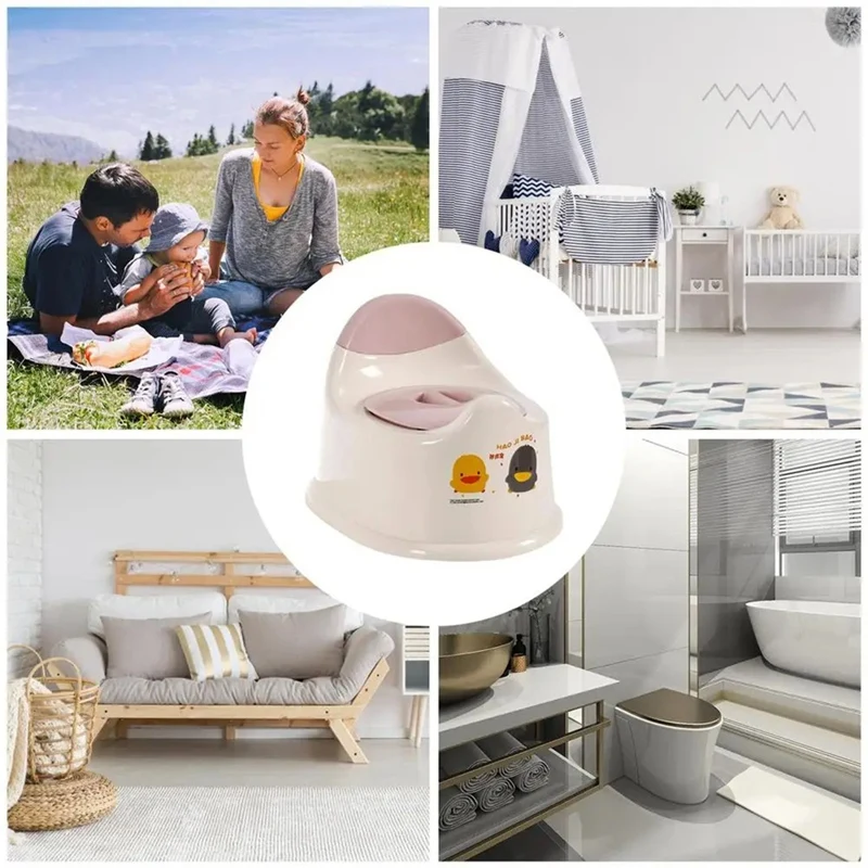 Kleinkind-Töpfchen, Baby-Toilettentrainer, tragbare Trainingstoilette für Reisen, sicheres Design mit ovalem Boden, rutschfestes Töpfchen, Kindertoilette