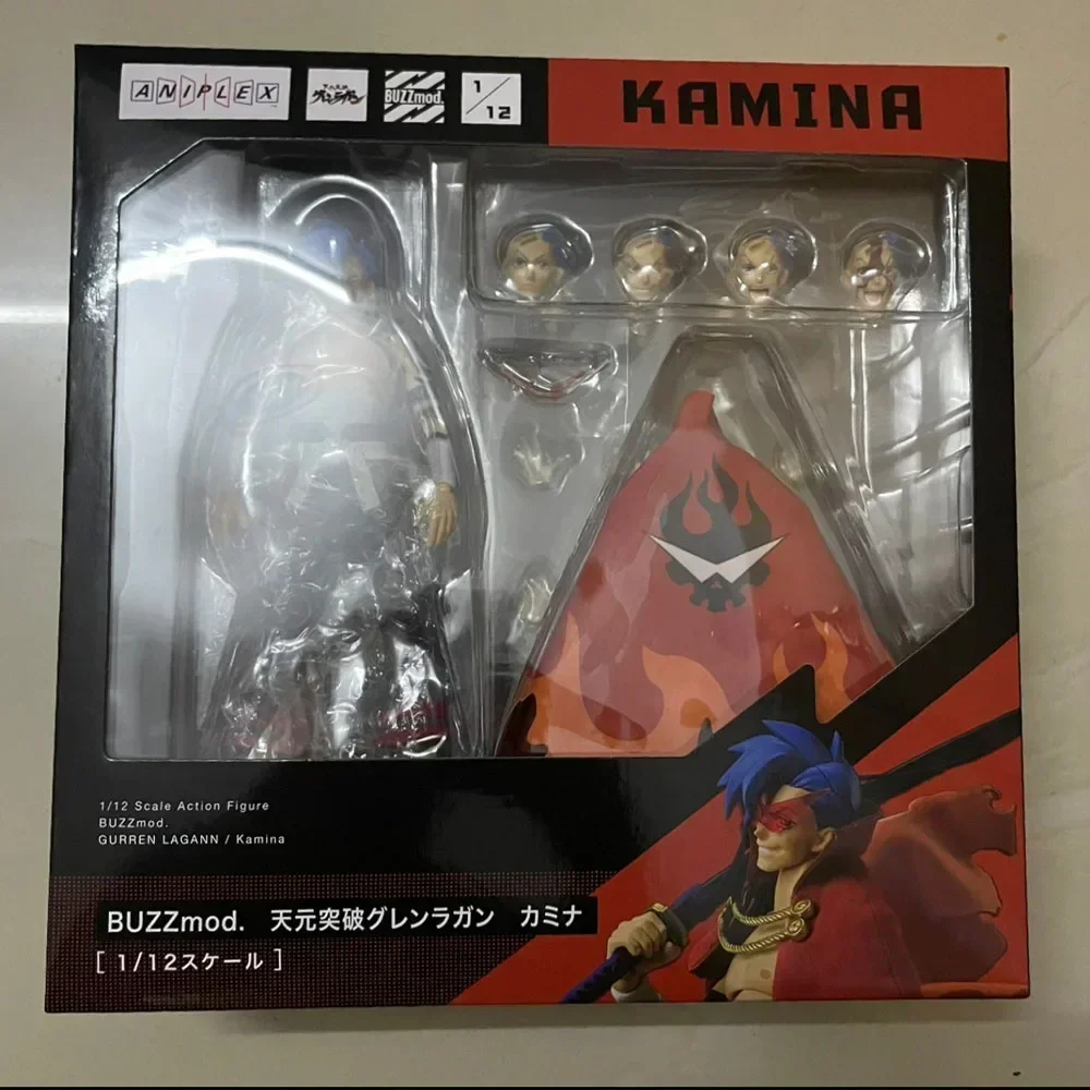 

ANIPLEX Original BUZZmod Kamina Action Figure Anime Tengen Toppa Gurren-Lagann Can Be Assembled Collection Model Toys
