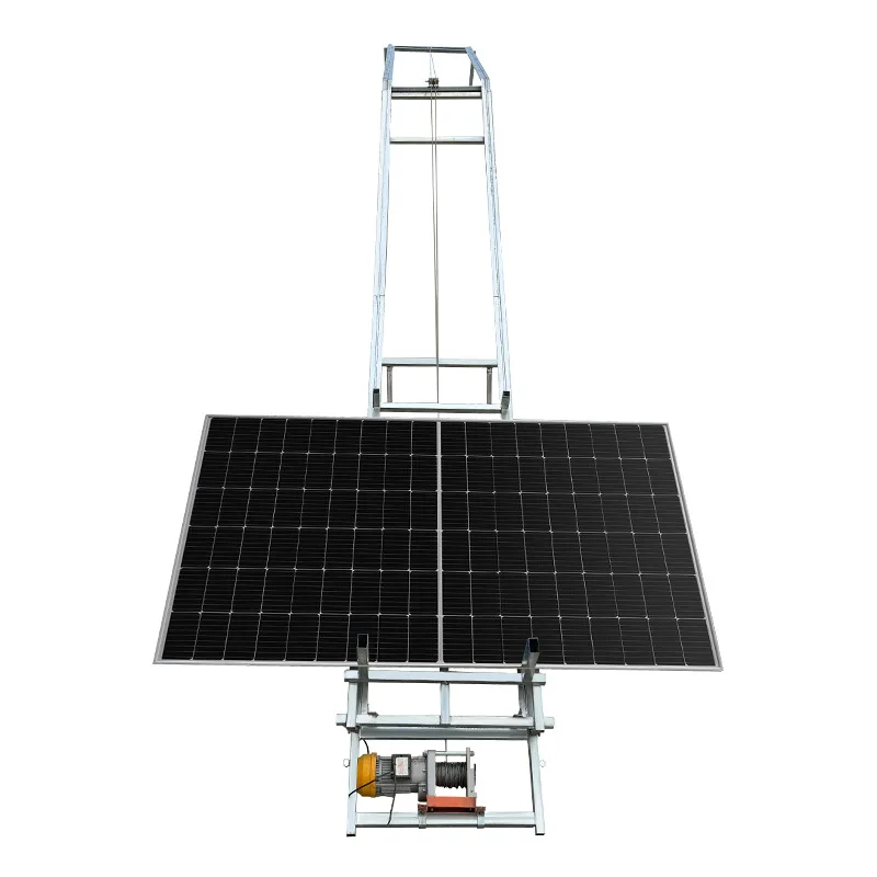 Slope surface photovoltaic panel lift special glazed tile steel doors and windows feeding automatic turning resin tile
