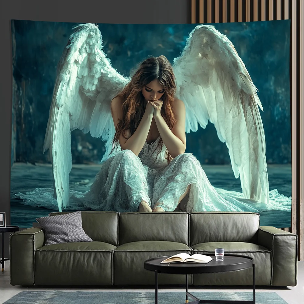 VIKAMA ساحر أنيق الملاك نسيج غرفة المعيشة غرفة نوم مكتب ديكور الحفلات الجدار الشنق ، نسيج خلفية الزخرفية