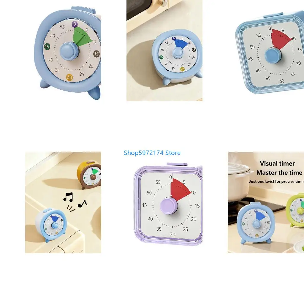Y3NB Plastic Learning Timer With Color Disk Display Countdown Timer For Students