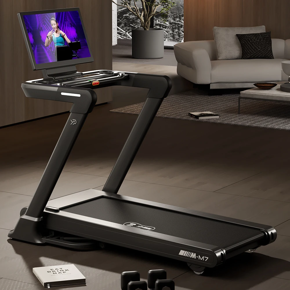جهاز المشي التجاري شبه الخفيف عالي الدقة، جهاز المشي المائل التجاري الجديد القابل للطي مع تطبيق FIT M7