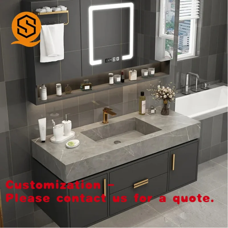 

Customize.Modern Bathroom Furniture Wash Basin Artificial Stone Cabinet Bathroom Home Hotel