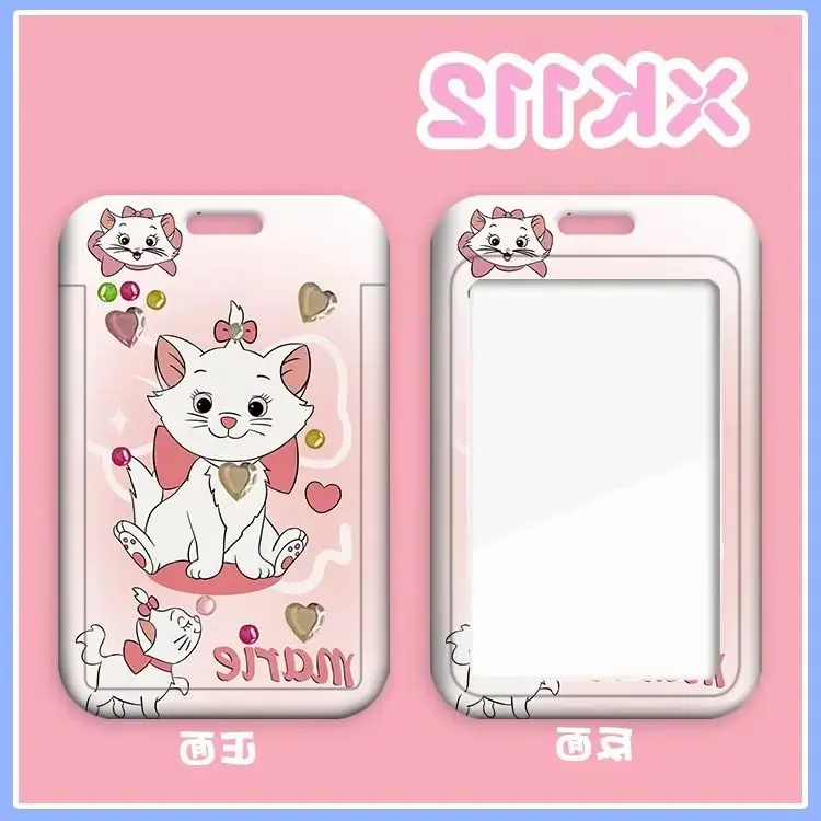 Anime Card Set Cartoon Mary Cat CuteThe Aristocats Student Campus Meal Card Bus Subway Access Card Set Hanging Rope Cartoon