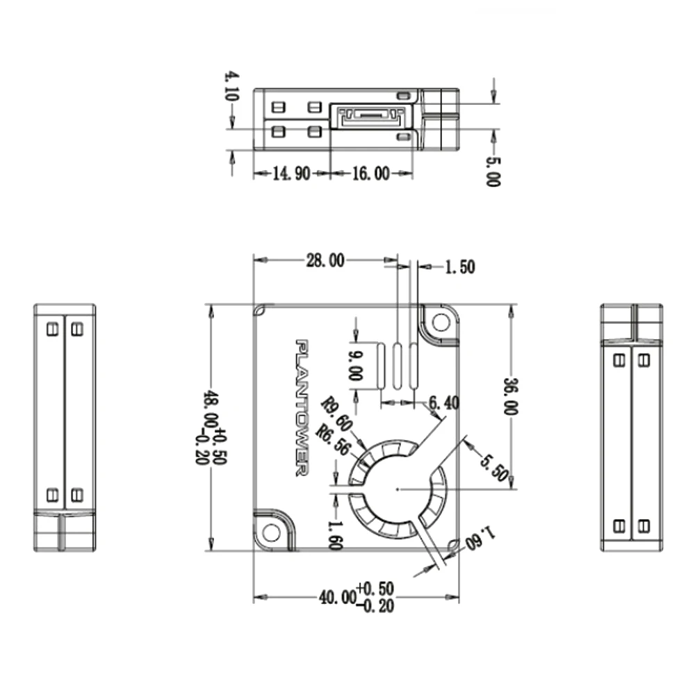 5V PMS9103M PM2.5 Laser Dust Particle Sensor Module Detects PM2S-3 Indoor Gas Air Quality Detection PMS9003M Laser Dust Sensor