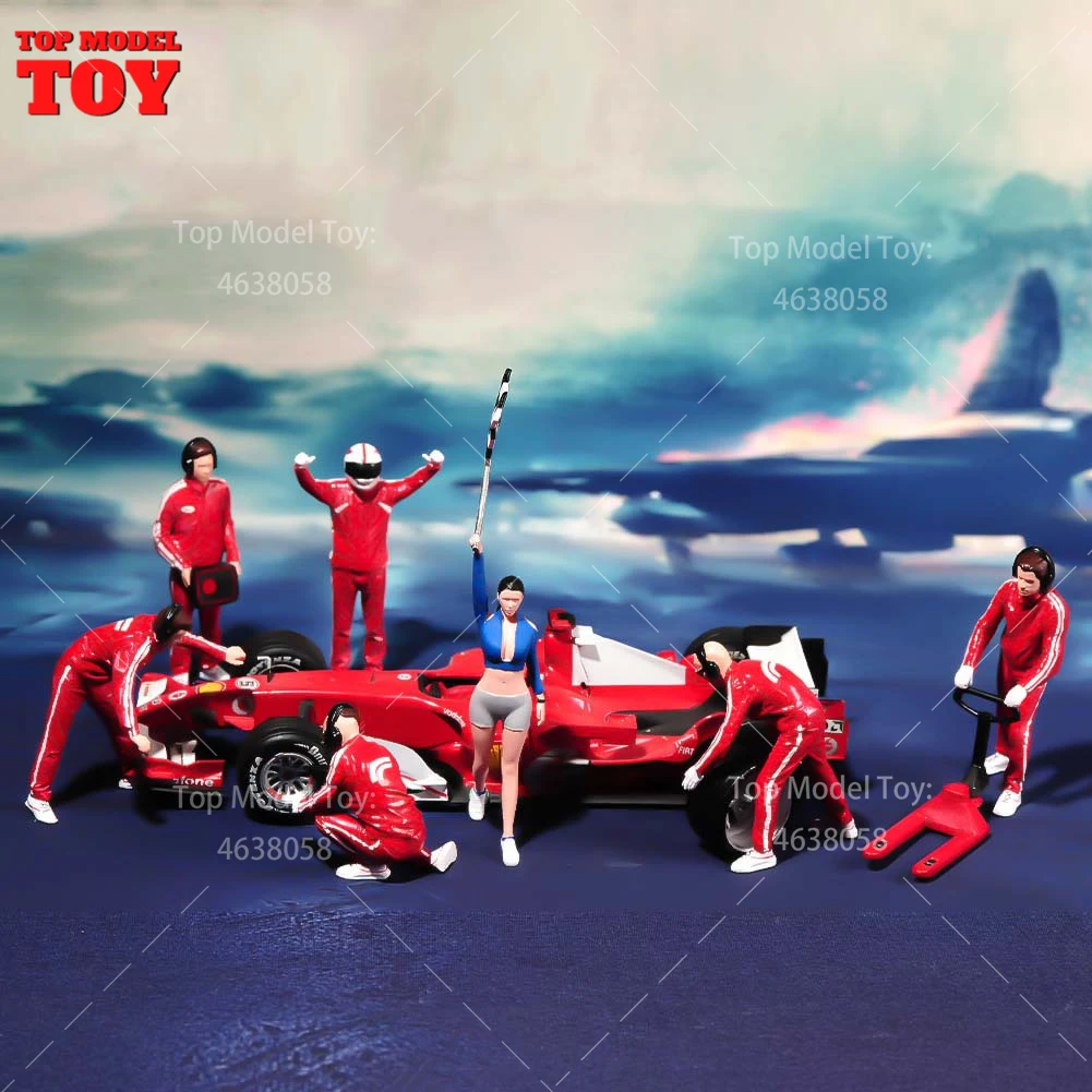 

Painted Miniatures 1/87 1/64 1/43 Racing Driver Repairman Male Scene Props Figure Model Dolls Unpainted For Cars Vehicle Toy