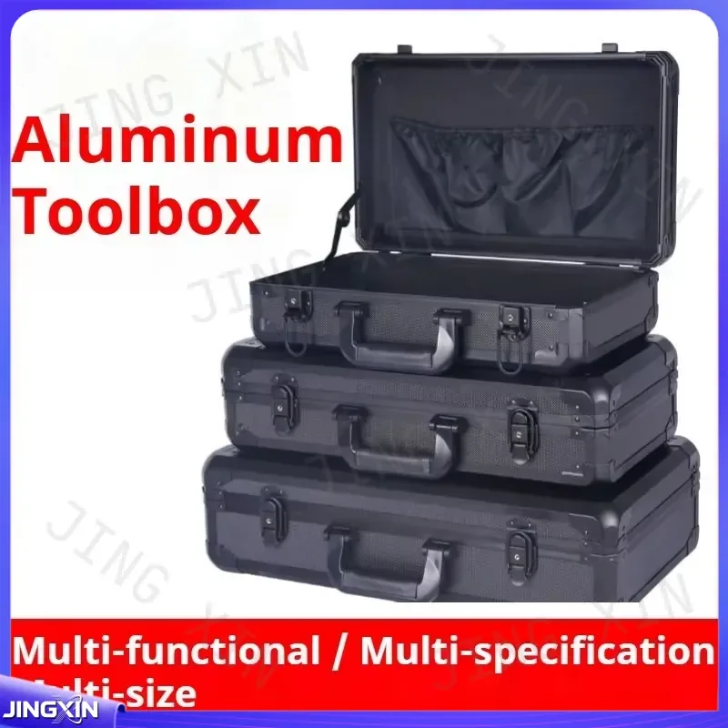 custom for Aluminum Tool Storage Case Portable Lockable Hard Shell Box for Instruments Camera Gear Multifunctional Tools