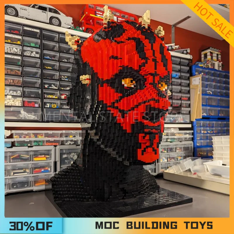 NEW 8890PCS Customized MOC Darth-MauI-Bust Building Blocks Technology Bricks DIY Creative Assembly Education Toys Holiday Gift