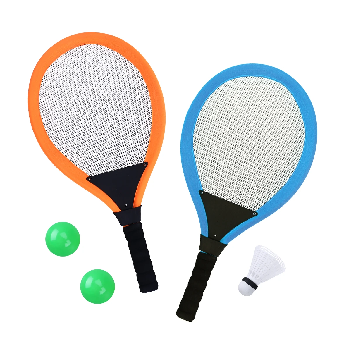 

Multifunctional Badminton Tennis Set for Includes 2 Rackets 3 Balls Smooth Safe PU Ball Ideal for Kindergarten Sports